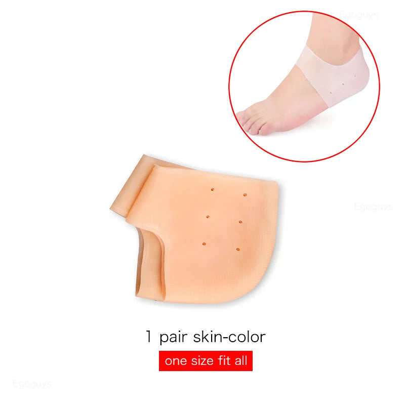 Silicone Heel Sleeves for Dry, Cracked Heels (1 Pair)