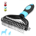 Double-Sided Dematting Brush for Dogs & Cats