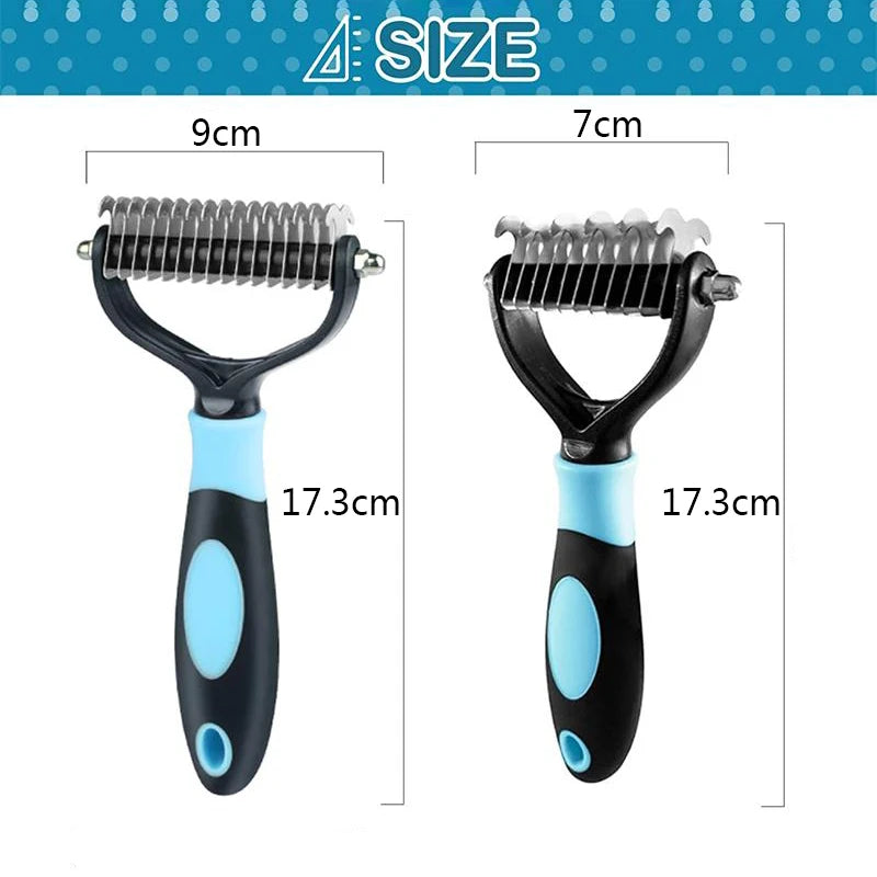 Double-Sided Dematting Brush for Dogs & Cats