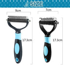 Double-Sided Dematting Brush for Dogs & Cats