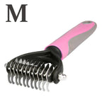 Double-Sided Dematting Brush for Dogs & Cats