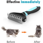 Double-Sided Dematting Brush for Dogs & Cats
