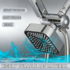 2-in-1 Square Rain + Handheld Shower Head Combo with Hose & Valve