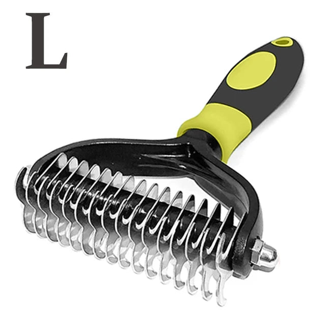 Double-Sided Dematting Brush for Dogs & Cats