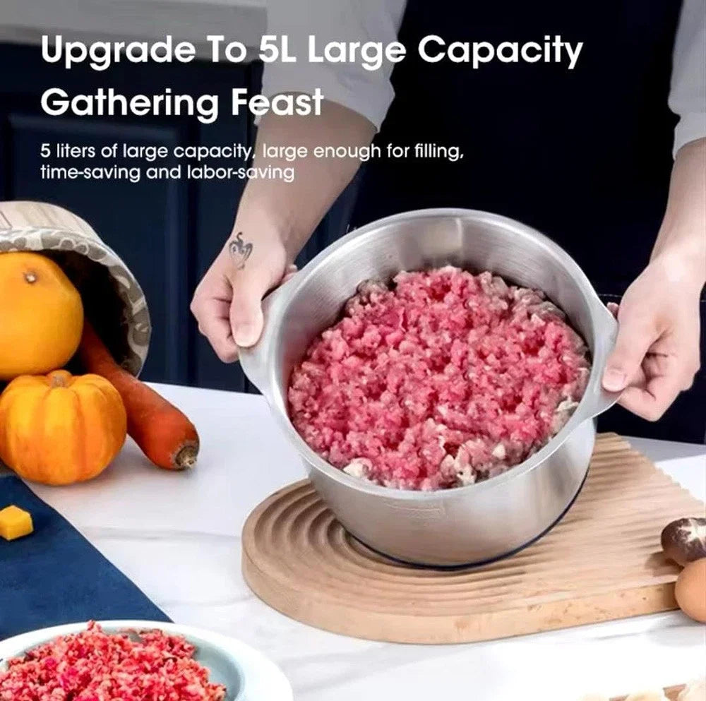 5L Electric Meat Grinder & Food Chopper — 304 Stainless Steel